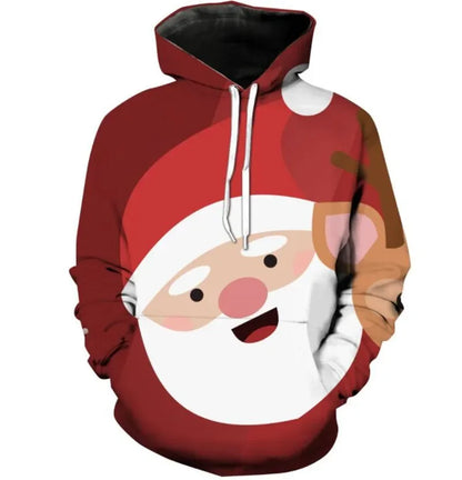 Sweatshirts Men Fashion Autumn And Winter Christmas Sweater 3D Print Oversized Hooded Unisex Man Woman Funny Harajuku Pullover