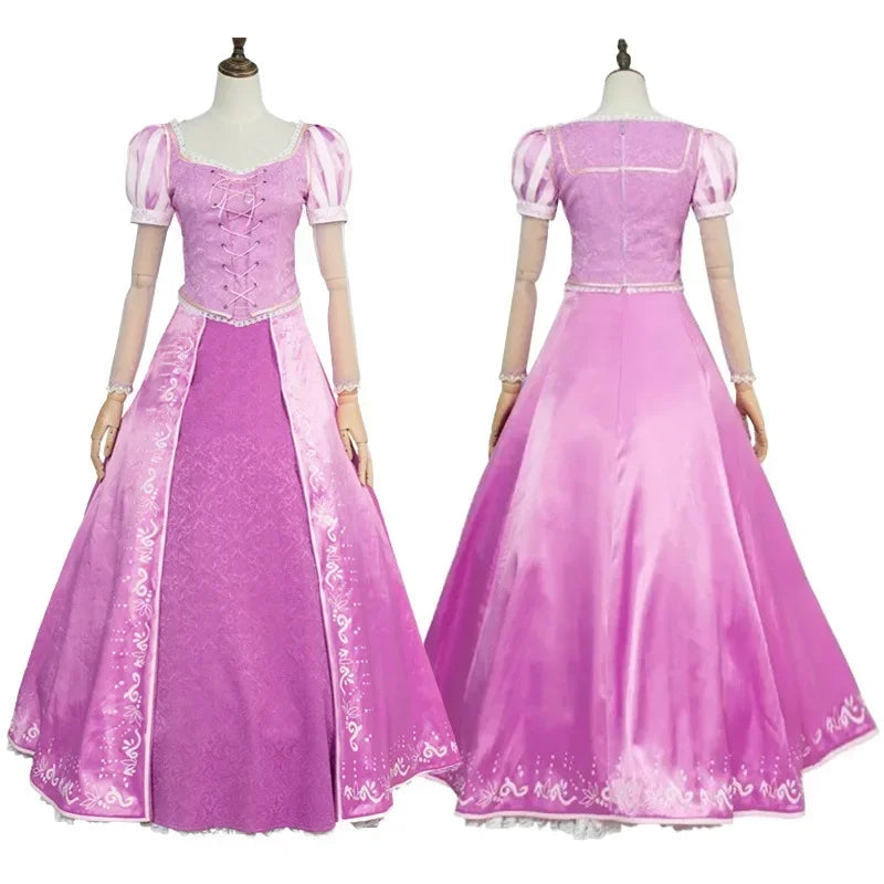 Sweet Fresh Tangled Costume Rapunzel Cos Costume Halloween Princess Dress Anime Cos