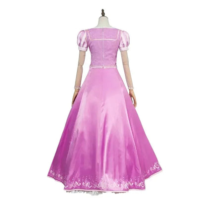 Sweet Fresh Tangled Costume Rapunzel Cos Costume Halloween Princess Dress Anime Cos