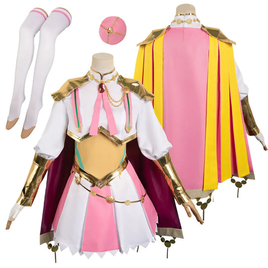 TM Opera O Cosplay Coat Skirt Hat Anime Prettying Derby Costume Pink Dress Socks Outfits Fantasy Halloween Carnival Party Suit