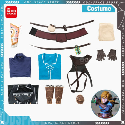 Tears of The Kingdom Cosplay Costume  Game Tears of The Kingdom Link Cosplay Costume Suit Brown Boots Man Cosplay Sheos Gifts