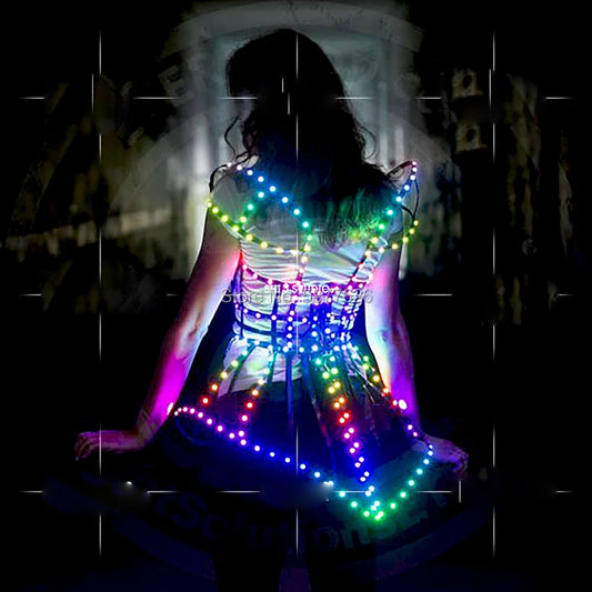 Technology LED Dresses Bar Business Performance Luminous Dress Sexy Gogo Flashing Lights DS Show Theme Party Costume