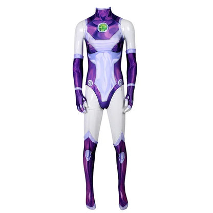 Teen Titans Starfire Koriand'r Cosplay Costume Superhero Jumpsuit Zentai Bodysuit Halloween Carnival Party Costumes for Women