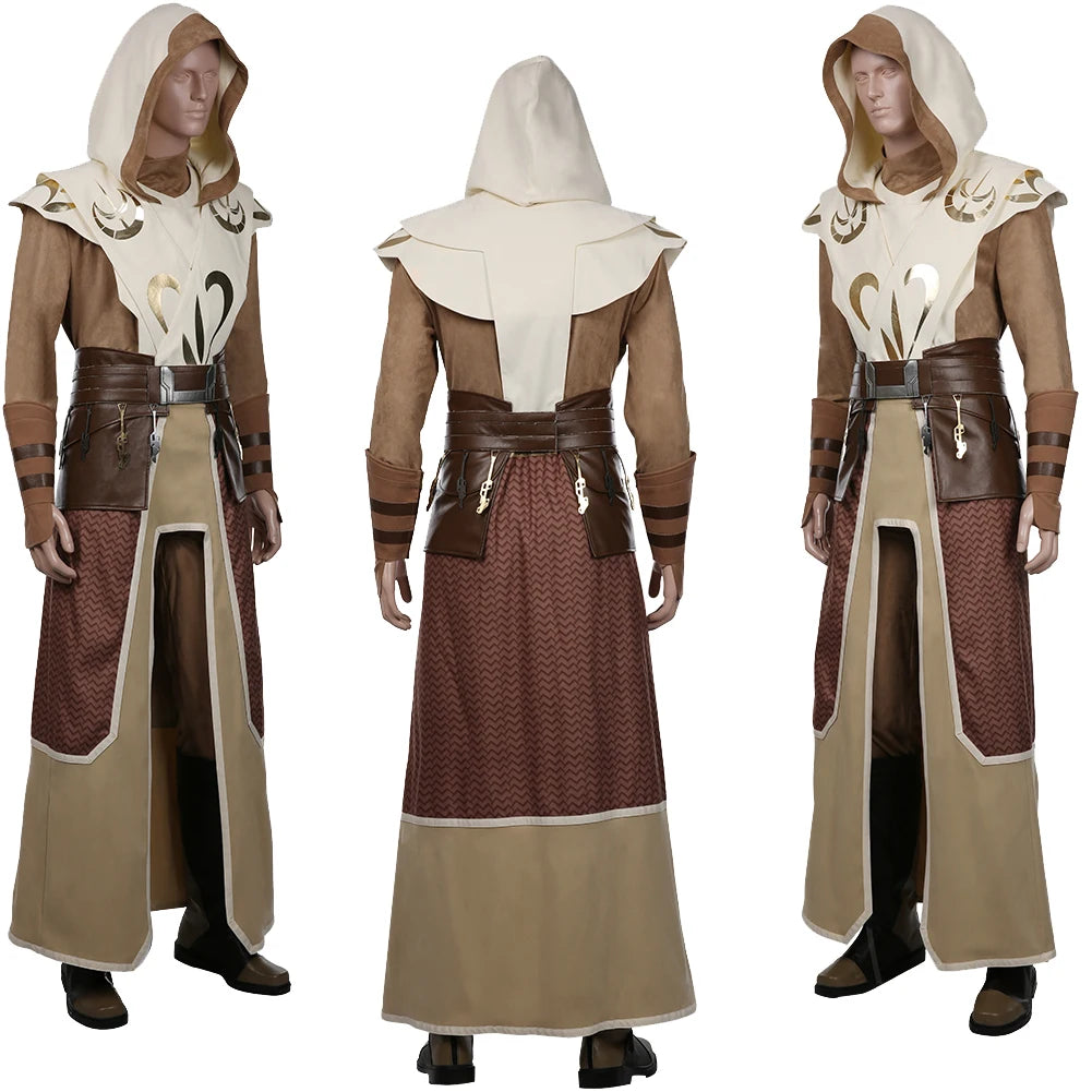 Temple Guard Cosplay Fantasy Movie Space Battle Costume Disguise Adult Men Cosplay Roleplay Outfits Male Halloween Clothes