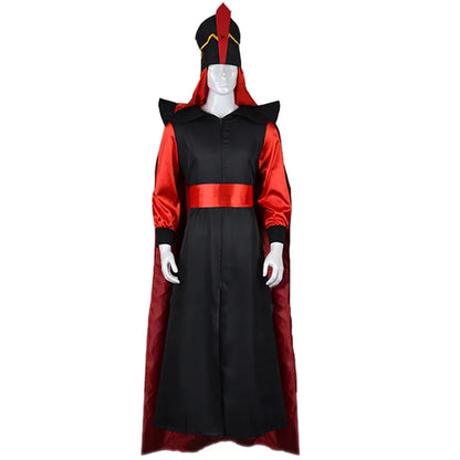 The Arabian Nights Aladdin Jafar Cosplay Costume Aldult Man Woman Halloween Wizard Clothes Suit