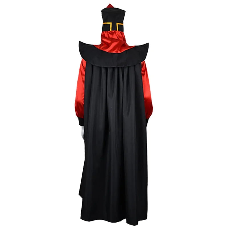 The Arabian Nights Aladdin Jafar Cosplay Costume Aldult Man Woman Halloween Wizard Clothes Suit