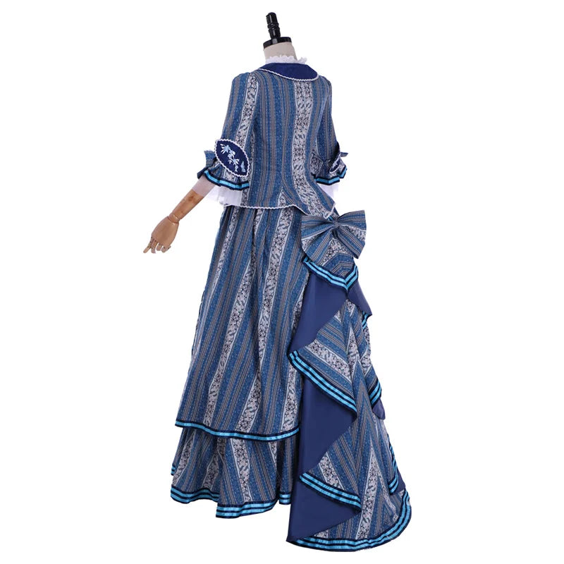 The Phantom of the Opera Christine Daae Cosplay Costume Blue  Wishing  Victorian Bustle Dress Gown