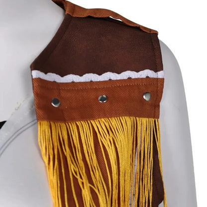 Tifa Cowgirl Cosplay Costume Final Fantasy 7 Female Cowboy Vest Skirt Outfit Dress