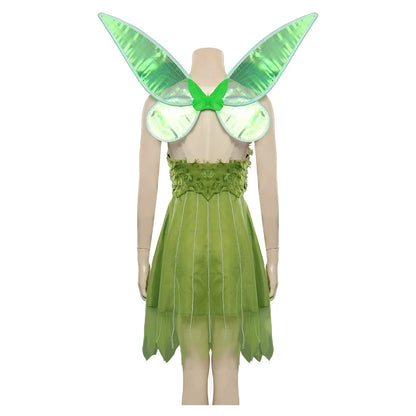 Tinker Bell Cosplay Dress Women Costume Movie Peter Cos Pan Fantasia Elf Roleplay Dress Wings Halloween Carnival Party Outfits