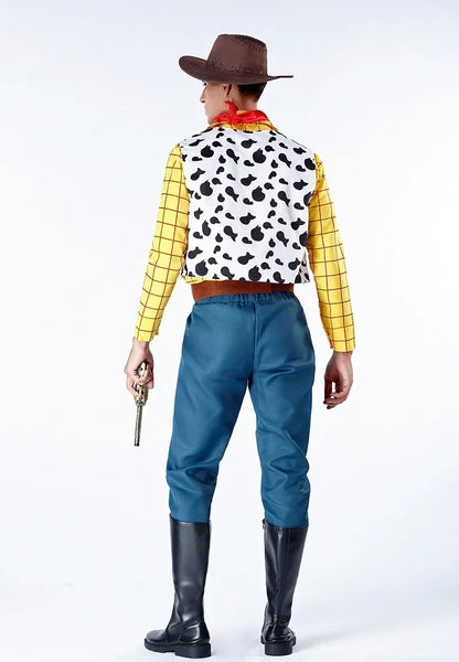 Toy Story Cosplay Costume Adult Sheriff Cowboy Outfit Couple Halloween Game Story Woody Sets Cowboy Christmas Costume Full Set