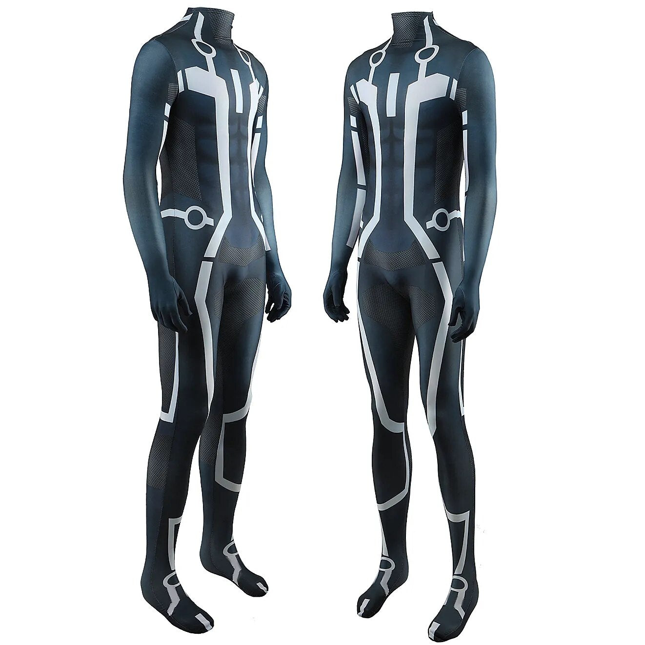 Tron Costume Cosplay Girls Superhero Zentai Bodysuit Spandex Women Tron Halloween Costume Adult Kids