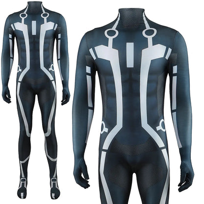 Tron Costume Cosplay Girls Superhero Zentai Bodysuit Spandex Women Tron Halloween Costume Adult Kids