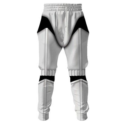 Stormtrooper Hoodie and Pant Set Cosplay Costume for Men Space Battle Roleplay Outfit