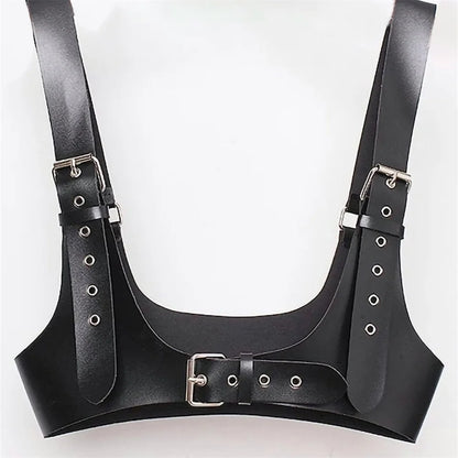 U Leather Harness Top Women Punk Belt Chest Corset Harness Garter Body Chain Cage Gothic Suspender Festival Accessories JK