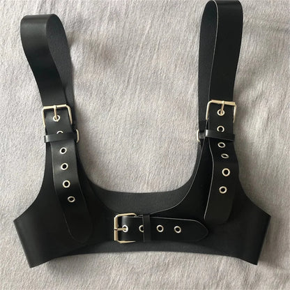 U Leather Harness Top Women Punk Belt Chest Corset Harness Garter Body Chain Cage Gothic Suspender Festival Accessories JK