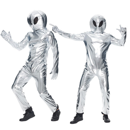 UFO Aliens Space Costumes Jumpsuit Cosplay UFO Astronaut Performance Halloween Carnival Dress Up Party Costumes Props For Adult