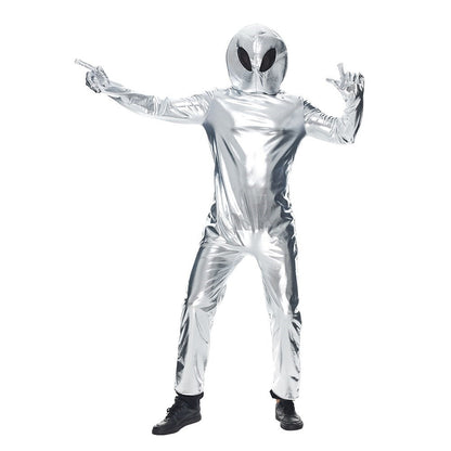 UFO Aliens Space Costumes Jumpsuit Cosplay UFO Astronaut Performance Halloween Carnival Dress Up Party Costumes Props For Adult