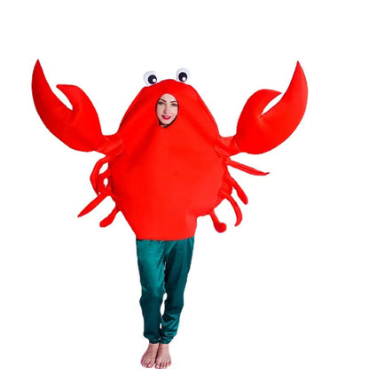 Unisex Adult Children Crab Lobster Costumes Men Women Sponge Suit Purim Halloween Party Fancy Dress Cosplay