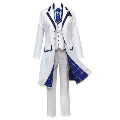 Unisex Anime Fate Grand Order FGO Arthur White Valentine's Day Dress Cos Dress Men's Women Cosplay Uniform Suit Full Set