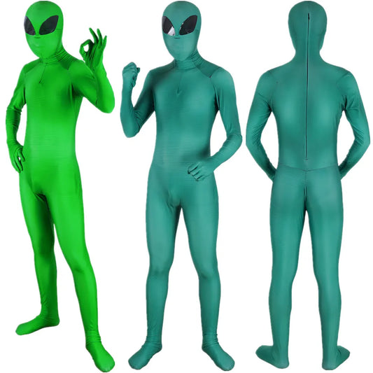 Unisex Kids Adult ET Alien Cosplay Costume Zentai Bodysuit Suit Jumpsuits Halloween Prop