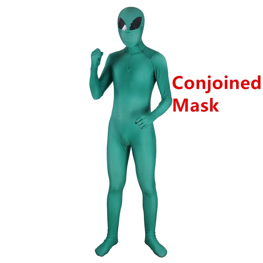 Unisex Kids Adult ET Alien Cosplay Costume Zentai Bodysuit Suit Jumpsuits Halloween Prop