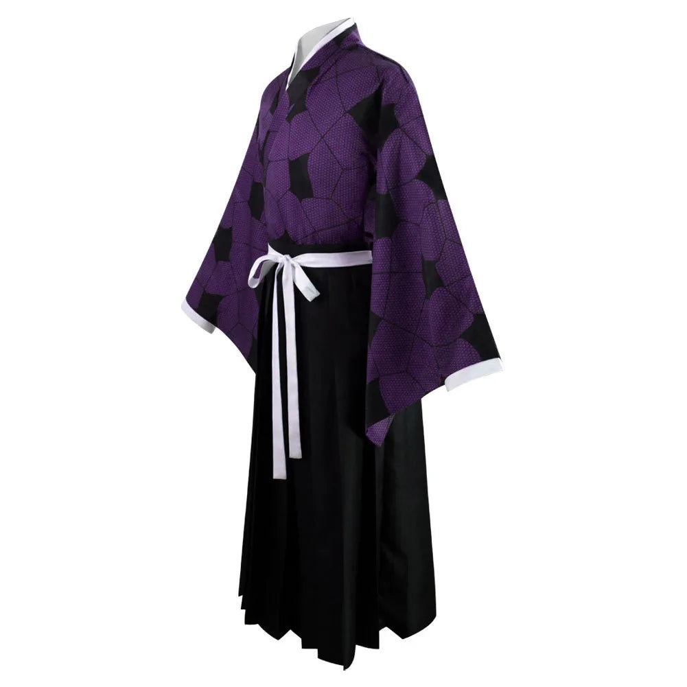 Upper Moon Kokushibou Fantasia Cosplay Anime Devil Murderer Costume Disguise Adult Men Roleplay Halloween Carnival Party Clothes