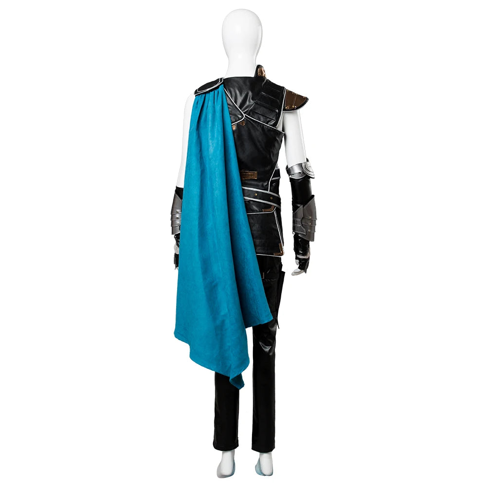 Valkyrie Inspired Female Superhero Costume with Cape for Adult Women Cosplay Halloween Roleplay Outfit