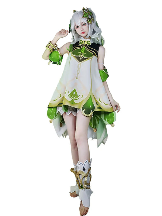 Venti Cosplay Costume Dress with Shorts Hat Stockings Genshin Impact Anime Outfit Kids