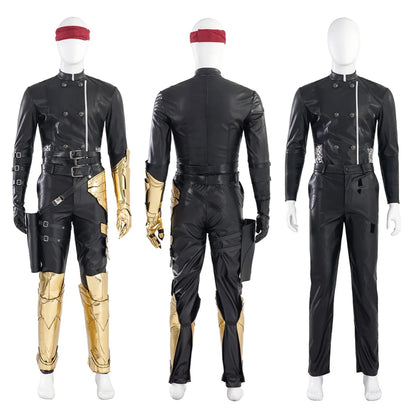 Vincent Valentine Cosplay Costume Red Cloak Leather Top Pants and Accessories Final Fantasy 7 Outfit Full Set