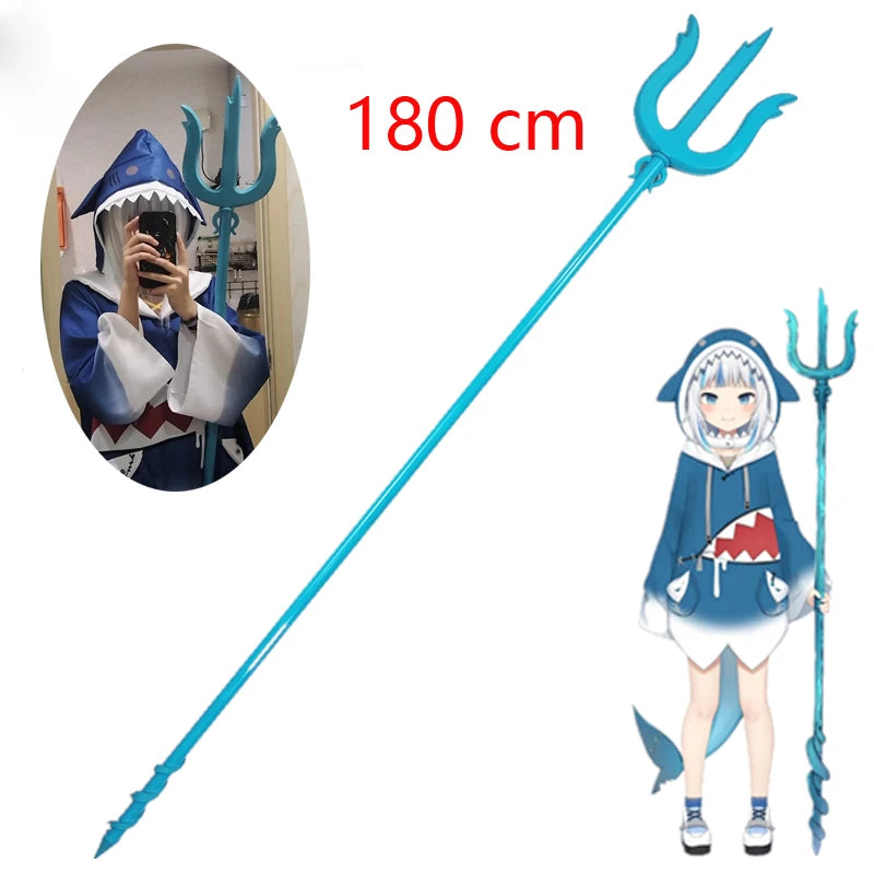 Vtuber Hololive Gawr Gura Weapon Cosplay Comic Con Props Halloween Anime Exhibition Clothing Accessories Trident Free Shipping