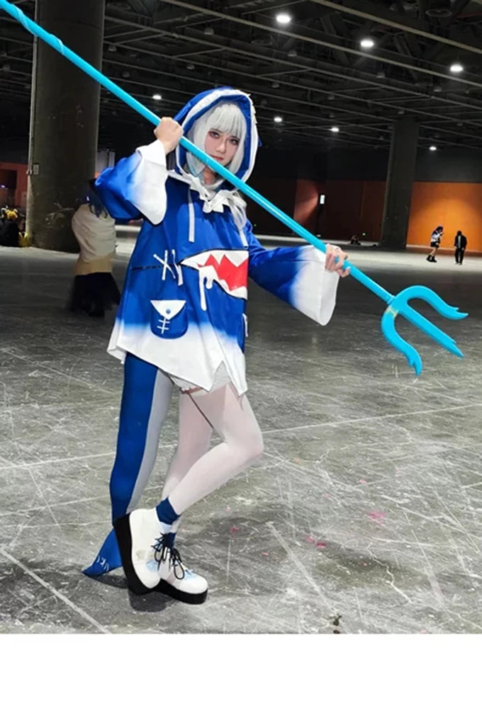 Vtuber Hololive Gawr Gura Weapon Cosplay Comic Con Props Halloween Anime Exhibition Clothing Accessories Trident Free Shipping