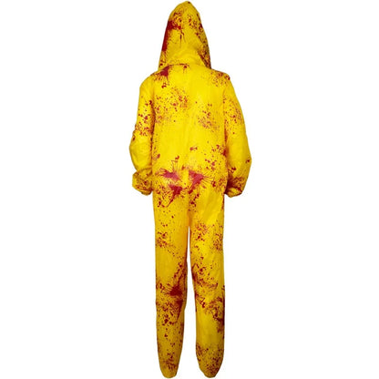 Walking Dead Zombie Horror Costume Kid Halloween Catsuit Hazmat Adult Scary Outfit Child Boys Bloody Hood Jumpsuit For Men Women