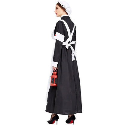 War Victorian Nurse Uniform The Goddess Who Carries The Lamp Dress Pastoral Farm Maid Costume Cosplay Civil War Nurse Costume