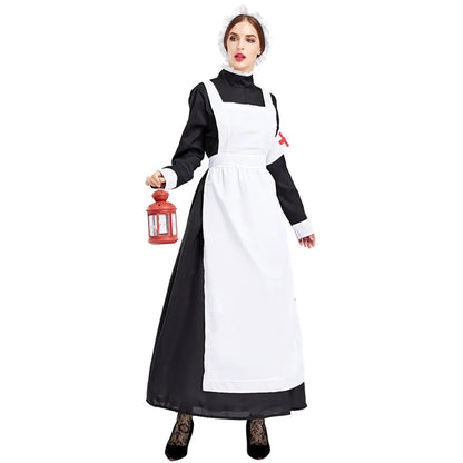 War Victorian Nurse Uniform The Goddess Who Carries The Lamp Dress Pastoral Farm Maid Costume Cosplay Civil War Nurse Costume