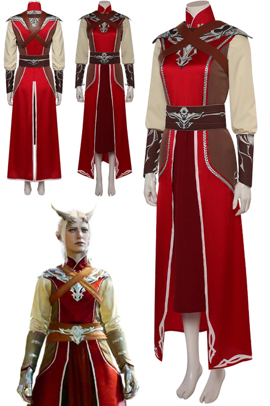 Warlock Cosplay Kalak Fantasia Game Balder Gate Disguise Adult Women Shawl Outfit Female Fantasy Halloween Carnival Party Cloth