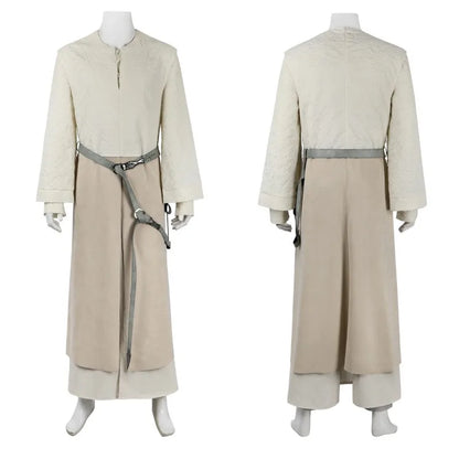 White Gandalf Robe Cosplay Costume with Custom Size Options and Available Wig and Boots