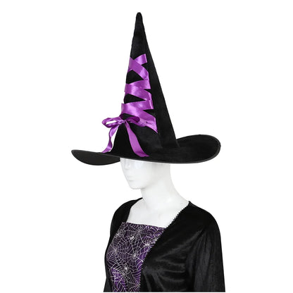 Witch Costume Women Long Sorceress Classic Dress Adult Renaissance Outfits Halloween Dress-up Disguise Role Playing Party Outfit