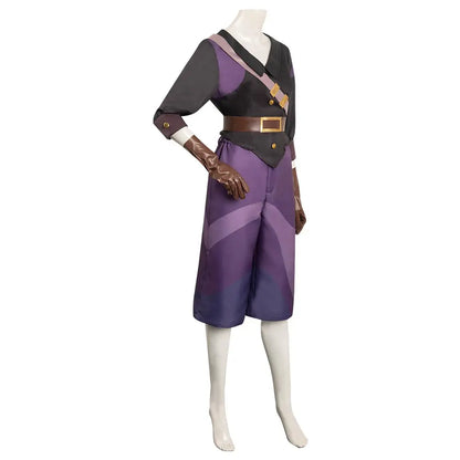 Women Amity Cosplay Costume The Owl Cos House Role Play Outfits Purple Top Pants Set Clothing Girls Halloween Party Suits