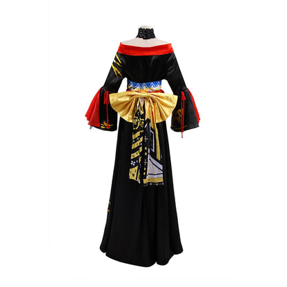 Yotsuyu Cosplay Kimono Dress Game FF14 Costume Women Gorgeous Kimono Uniform Suit Halloween Carnival Party Comic Con Gown