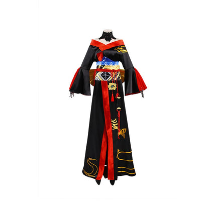 Yotsuyu Cosplay Kimono Dress Game FF14 Costume Women Gorgeous Kimono Uniform Suit Halloween Carnival Party Comic Con Gown