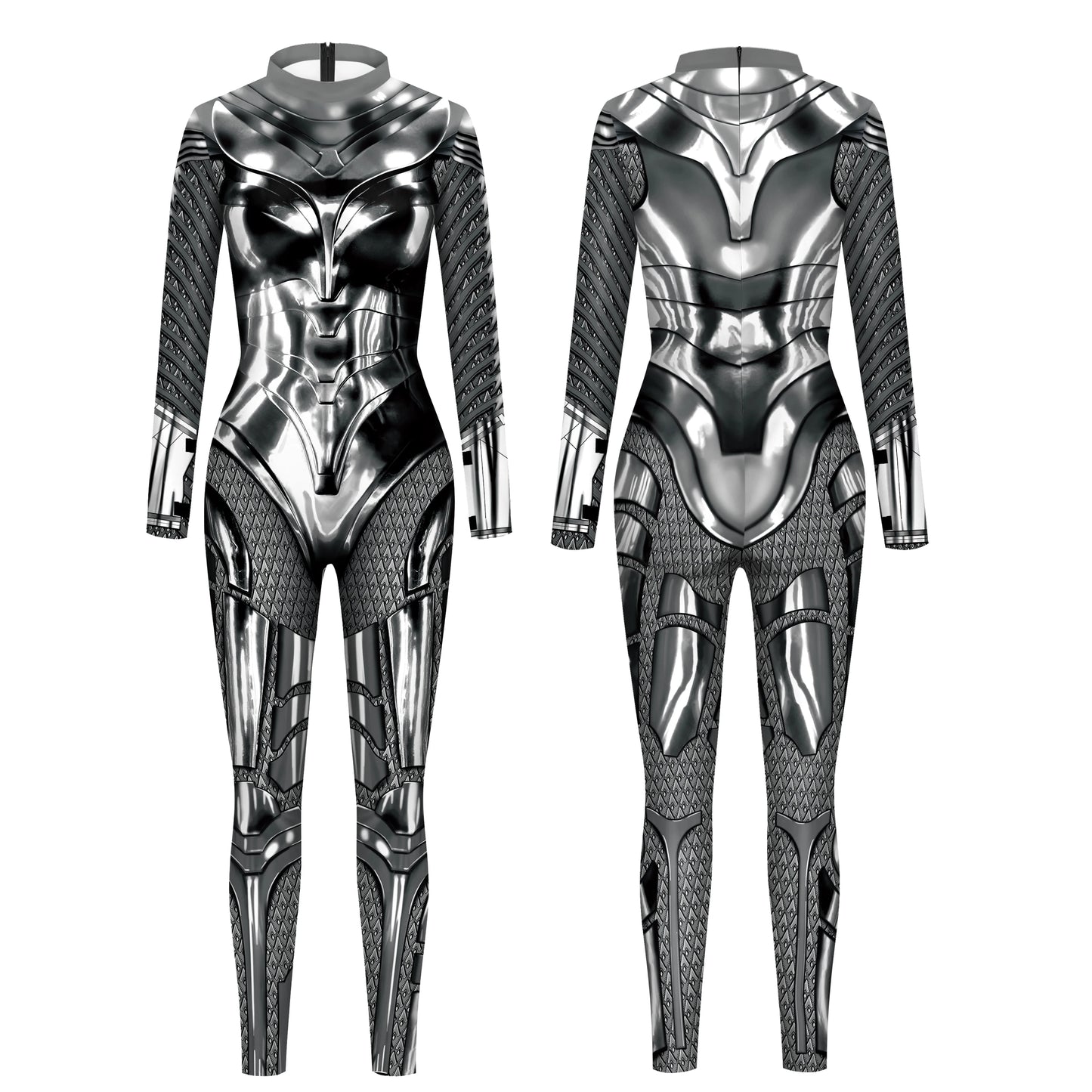 Zawaland 3D Printed Sexy Spandex Bodysuits Women Catsuit Long Sleeve Party Tight Jumpsuits Whole Cosplay Costumes Zentai Suit