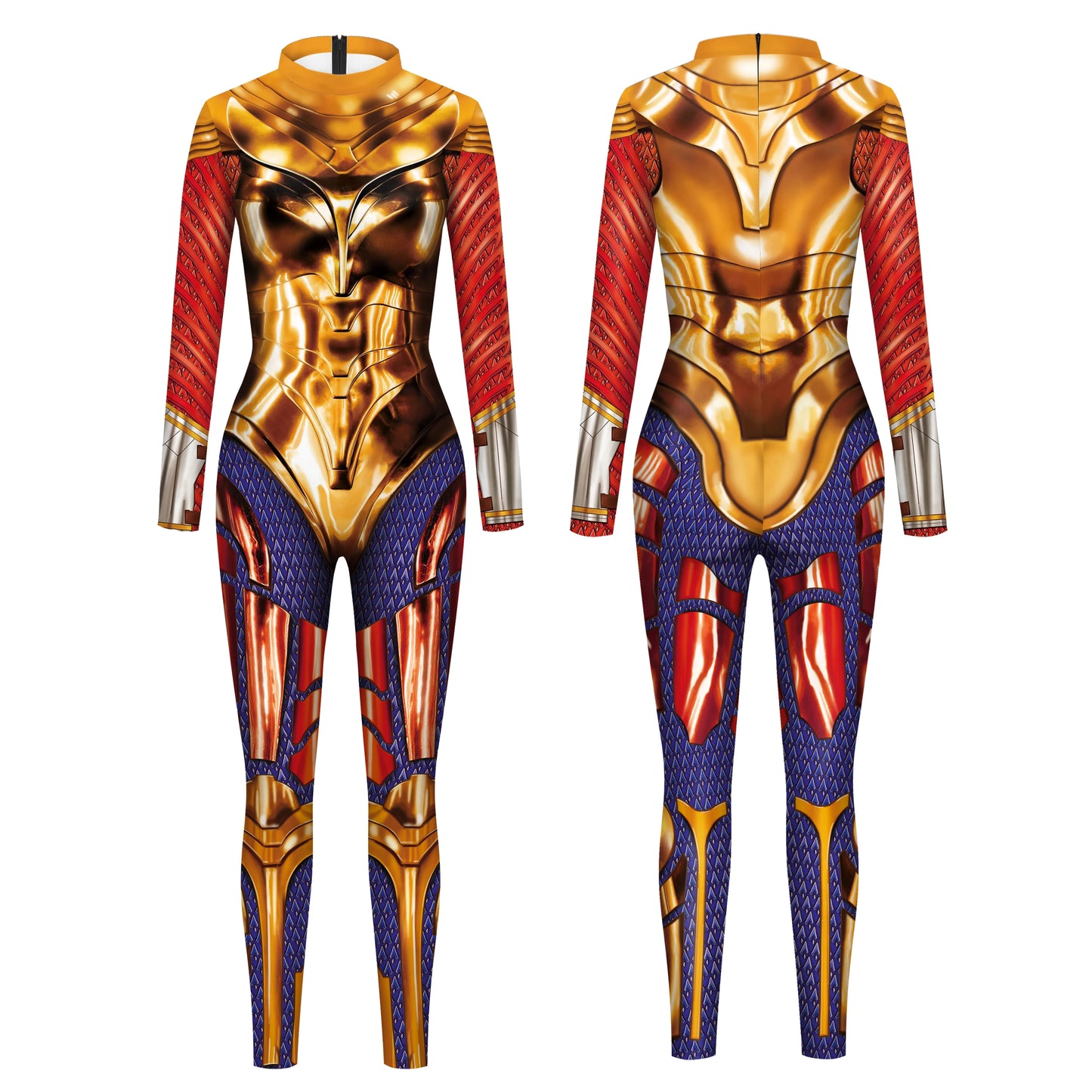 Zawaland 3D Printed Sexy Spandex Bodysuits Women Catsuit Long Sleeve Party Tight Jumpsuits Whole Cosplay Costumes Zentai Suit