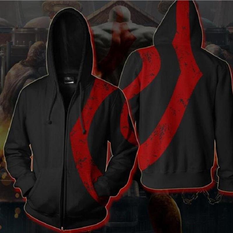 God of War Hoodie - Kratos Zip Up Hoodie CSOS551