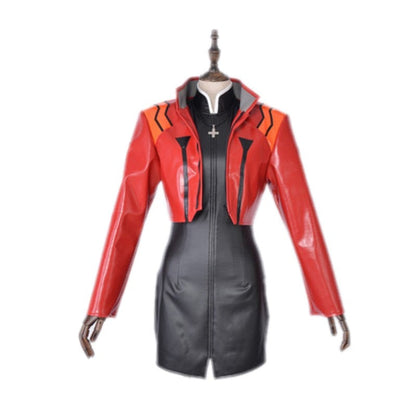 Anime EVA Katsuragi Misato Cosplay Costumes PU Leather Uniform Halloween Party Dress For Women Girls Suit