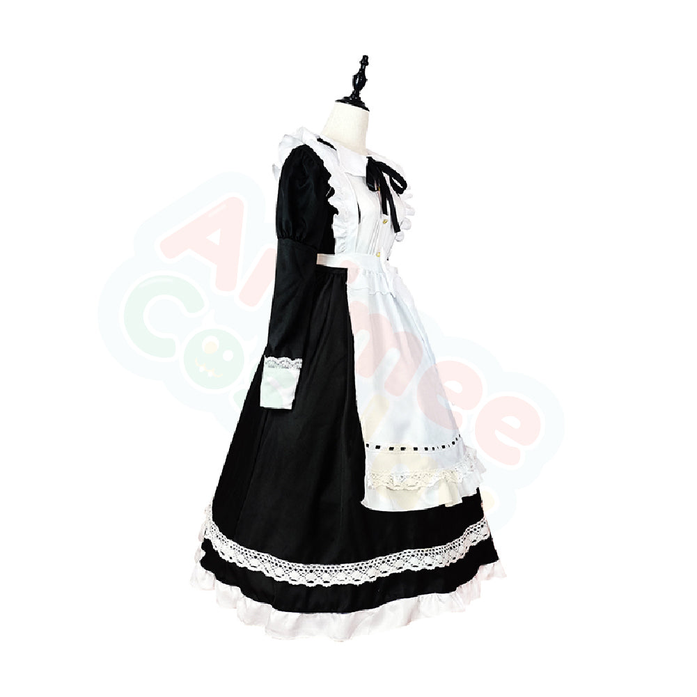 Long Lolita Maid One Piece Dress