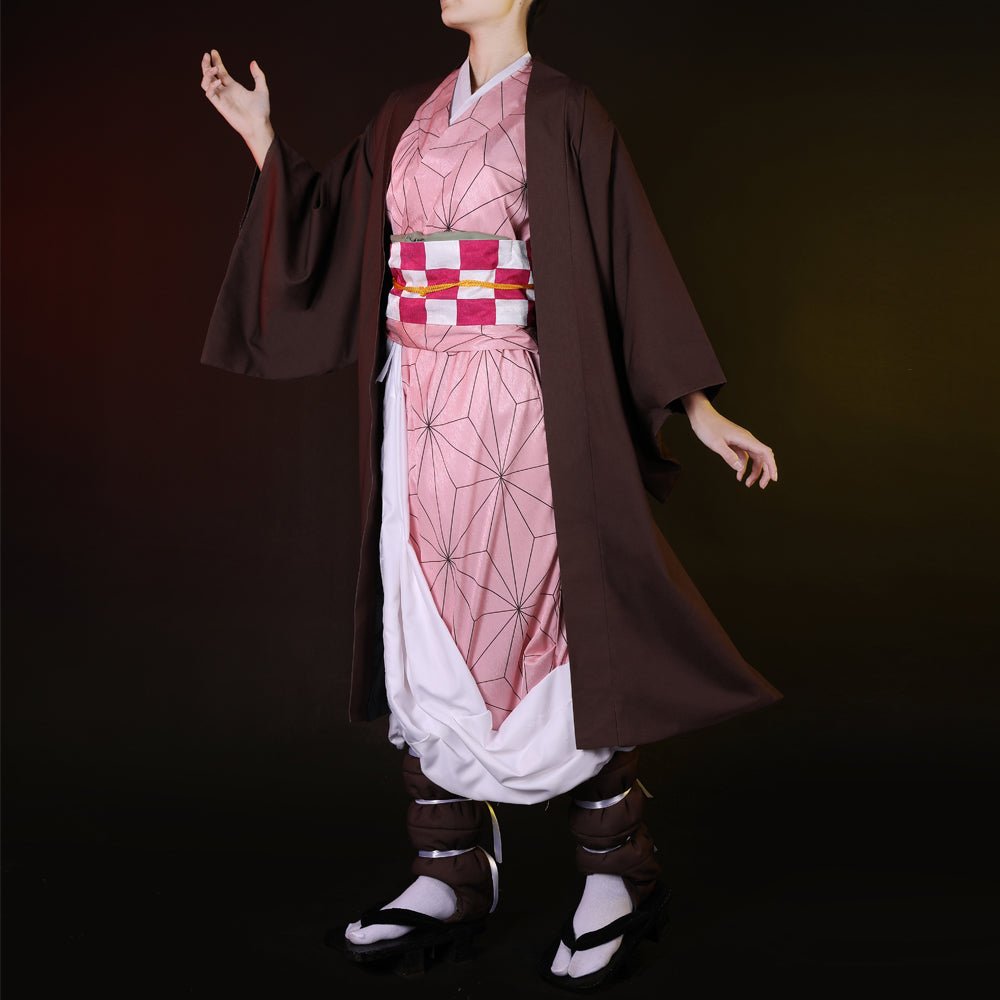 Anime Demon Slayer Kamado Nezuko Ladies Kimono Cosplay Costume