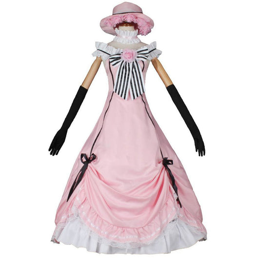 Anime Black Butler Ciel Phantomhive Pink Dress Cosplay Costume