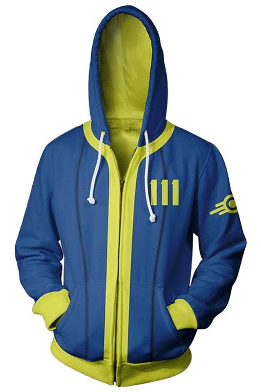 Fallout 4 Hoodie Vault #111 3D Printed Zip Up Sweatshirt