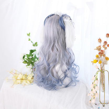 Purple Silver in Long Wave Lolita Wig