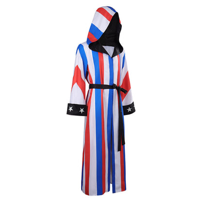 Adult Creed3 Adonis Creed Cosplay Costume Long Robe Belt Outfits Halloween Carnival Party Suit